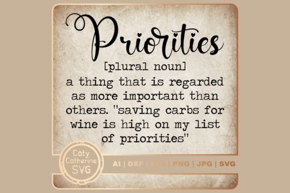 Priorities Dictionary Definition: A Designer’s Review